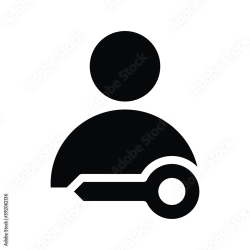 account solid icon illustration vector graphic