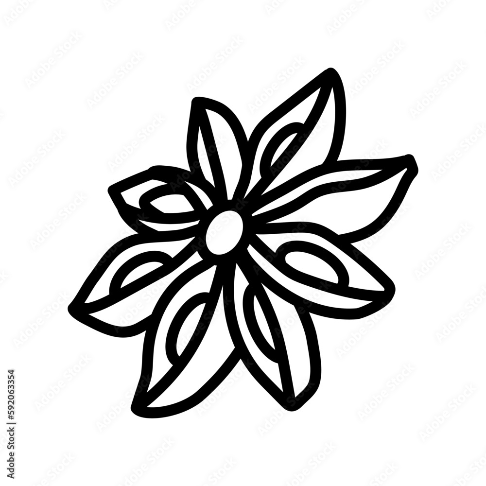 anise food herb line icon vector illustration anise food herb line icon vector illustration
