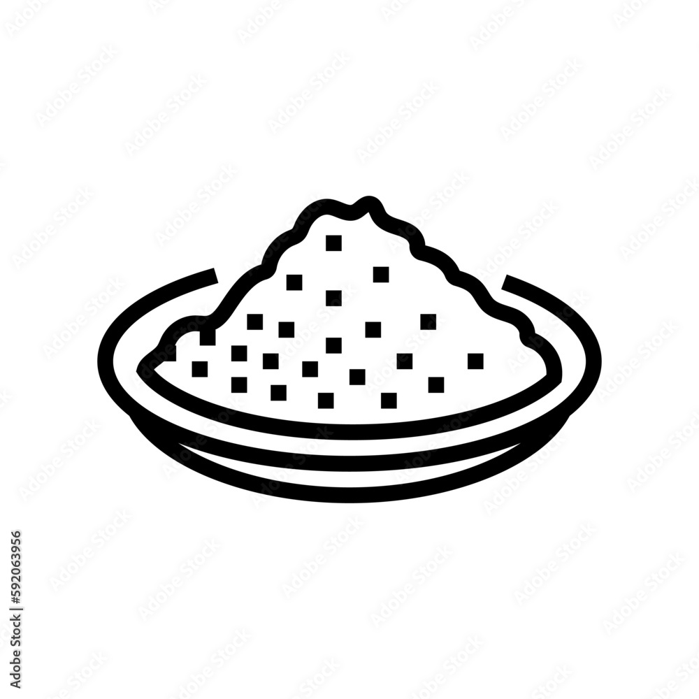 curry food herb line icon vector illustration curry food herb line icon vector illustration