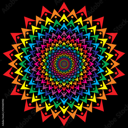 Colorful Mandala  colorful shapes  color  geometric shapes  art  geometric designs