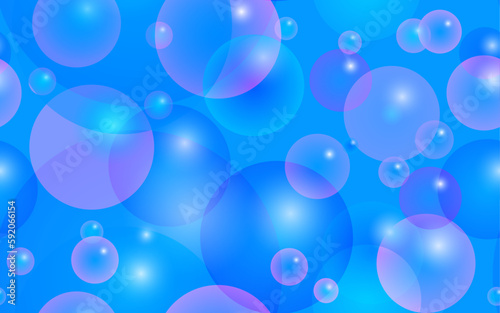 Seamless futuristic pattern with 3d bubbles for wrapping paper  cards  flyer  poster  banner and cover design. Blue abstract modern 3d background. Wallpaper design for social media. Gradient.