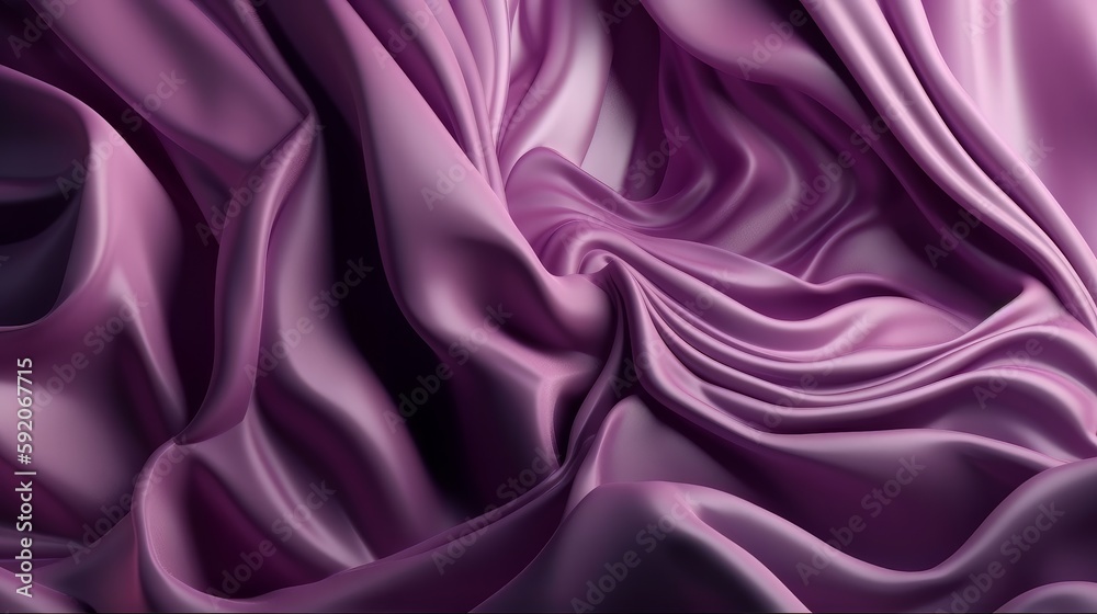 Fototapeta premium Purple Silk Fabric Background. Generative AI