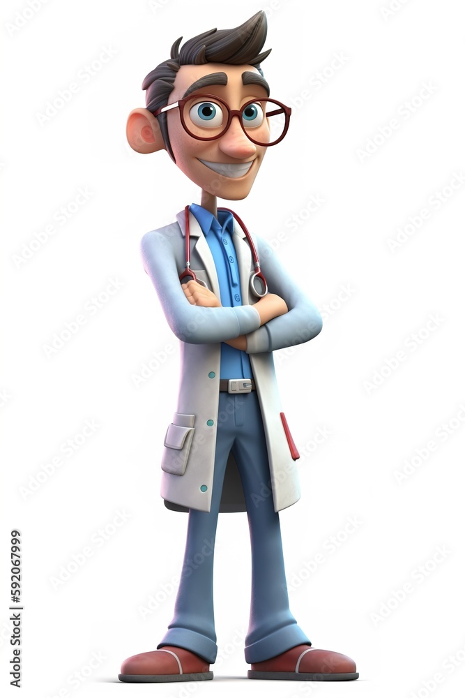 doctor person 3d character 
