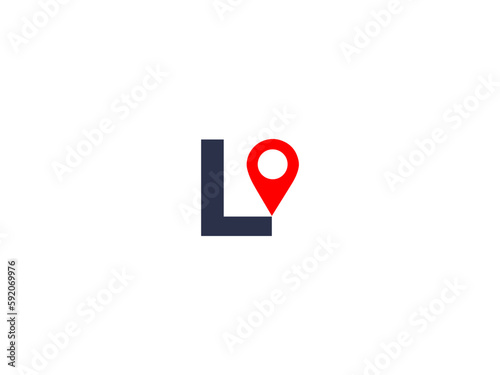 Premium Location Logo Design for Royallity Free, Red Location Logo, location logo download, Modern vector logo for mining business and company, Initial A monogram letter alphabet with pickaxe .