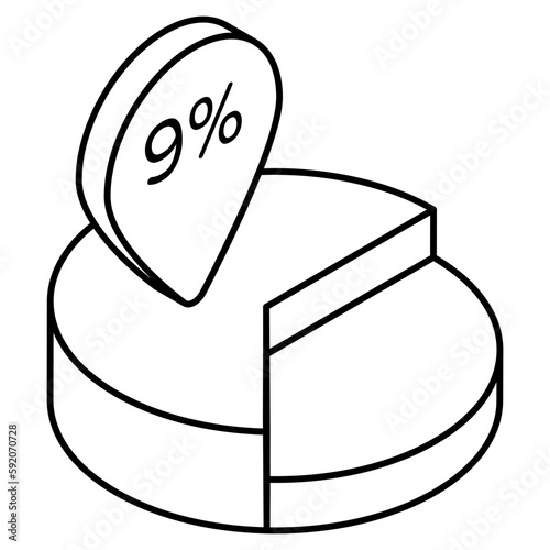 A flat design icon of analytical location 