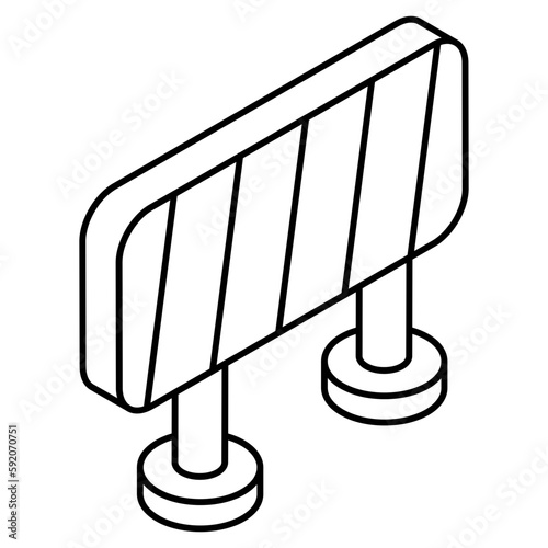 An icon design of construction barrier 