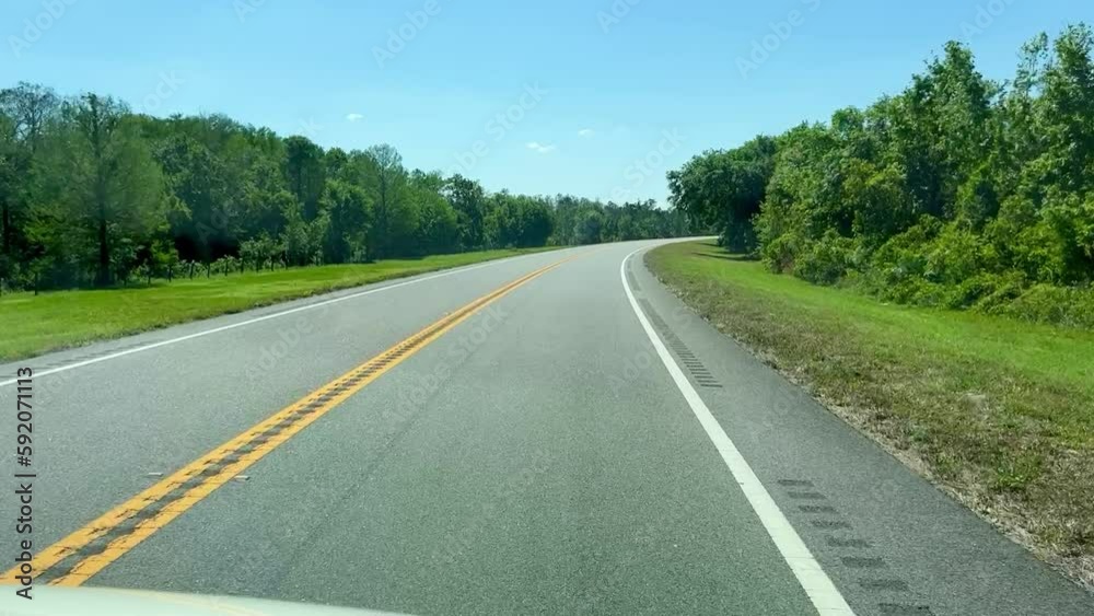 Driving through the Florida countryside along 441. Driving through the Florida countryside along 441.