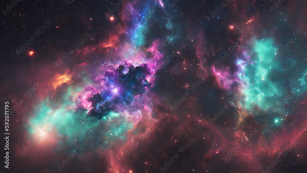 Naklejka premium Cosmos, Generated AI