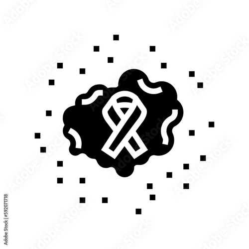 melanoma cancer glyph icon vector illustration