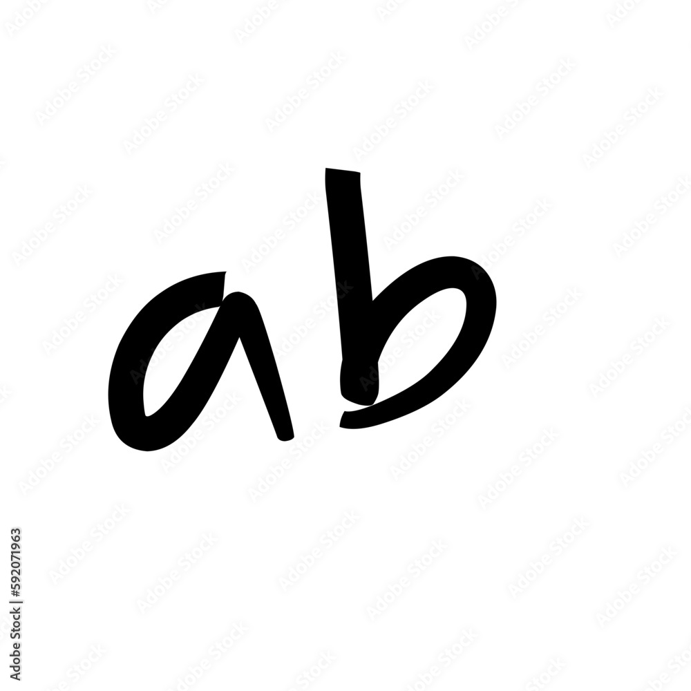 Sample alphabet font with Hand Drawn