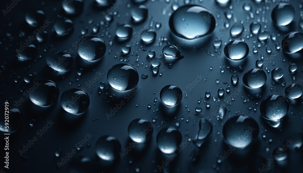 water drops on blue background water drops on blue background
