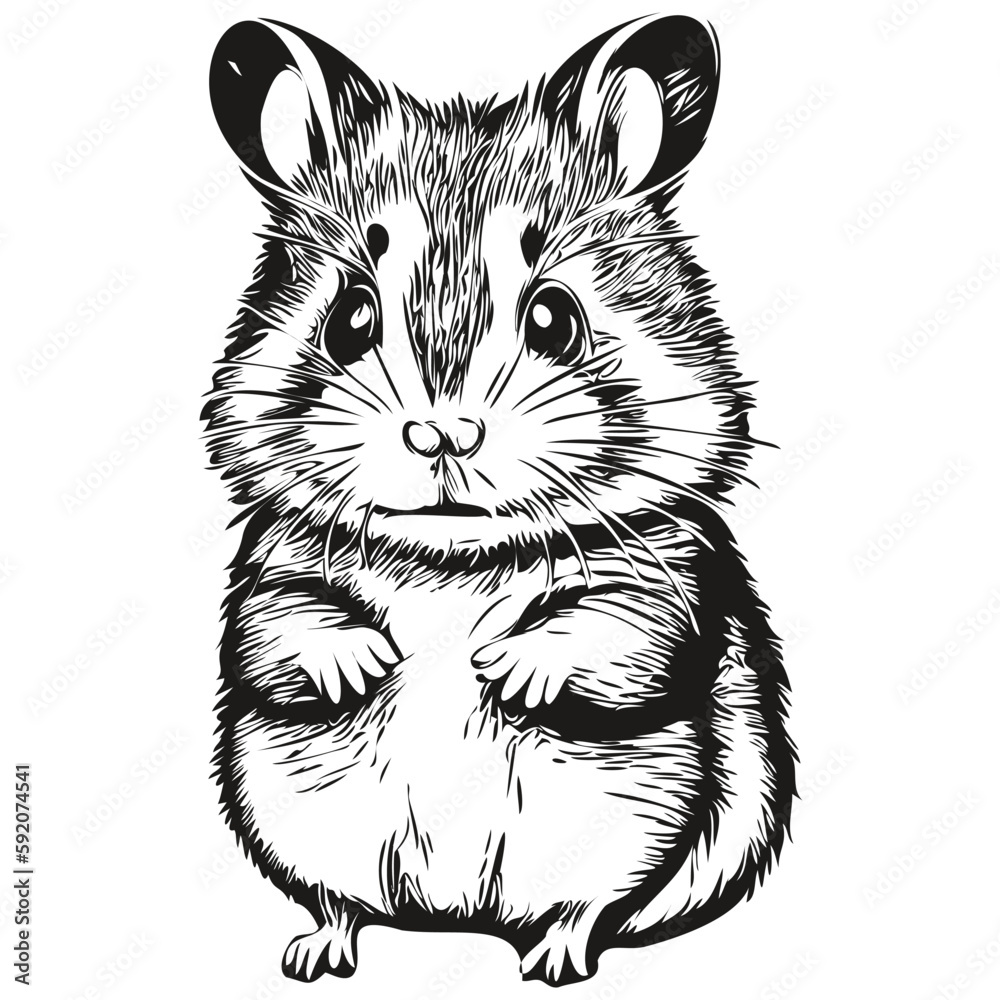 hamster sketchy, graphic portrait of a hamster on a white background, hamsters hamster sketchy, graphic portrait of a hamster on a white background, hamsters