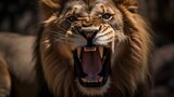 Angry Roaring Lion - Generative AI