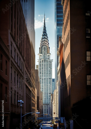 Chrysler Building NYC: Breathtaking Architectural Marvel - generative ai © Uolir