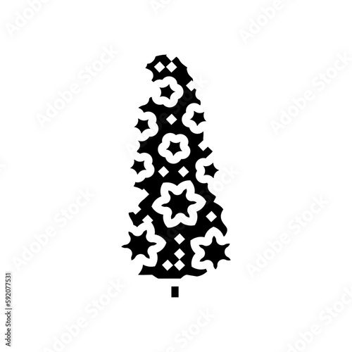 delphinium blossom spring glyph icon vector illustration