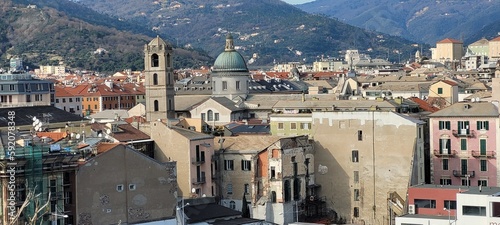 City of Savona Italy. March 2022. Italian Riviera. photo