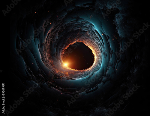 Black Hole Background, Outer Space, Planets, Stars, Graphical Resource. Generative AI