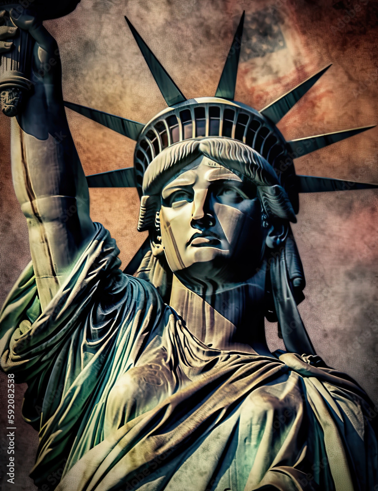 Obraz premium America, Independence, Liberty, Justice. Generative AI