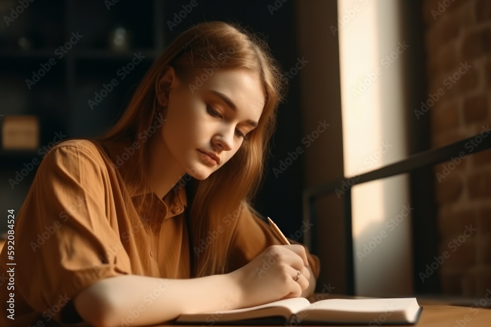 Portrait of a woman at the window with soft light. AI generated, human enhanced Portrait of a woman at the window with soft light. AI generated, human enhanced