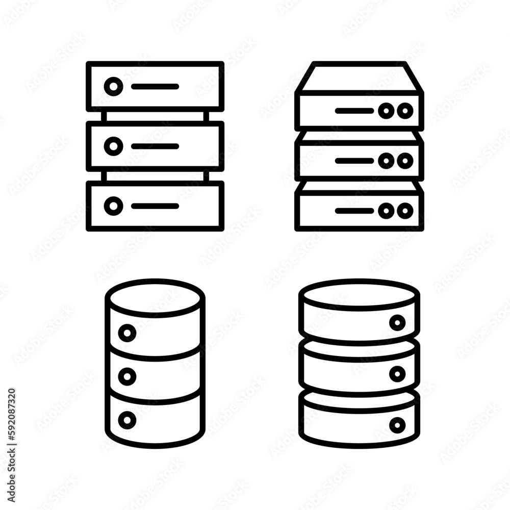 Database icon vector illustration. database sign and symbol Database icon vector illustration. database sign and symbol
