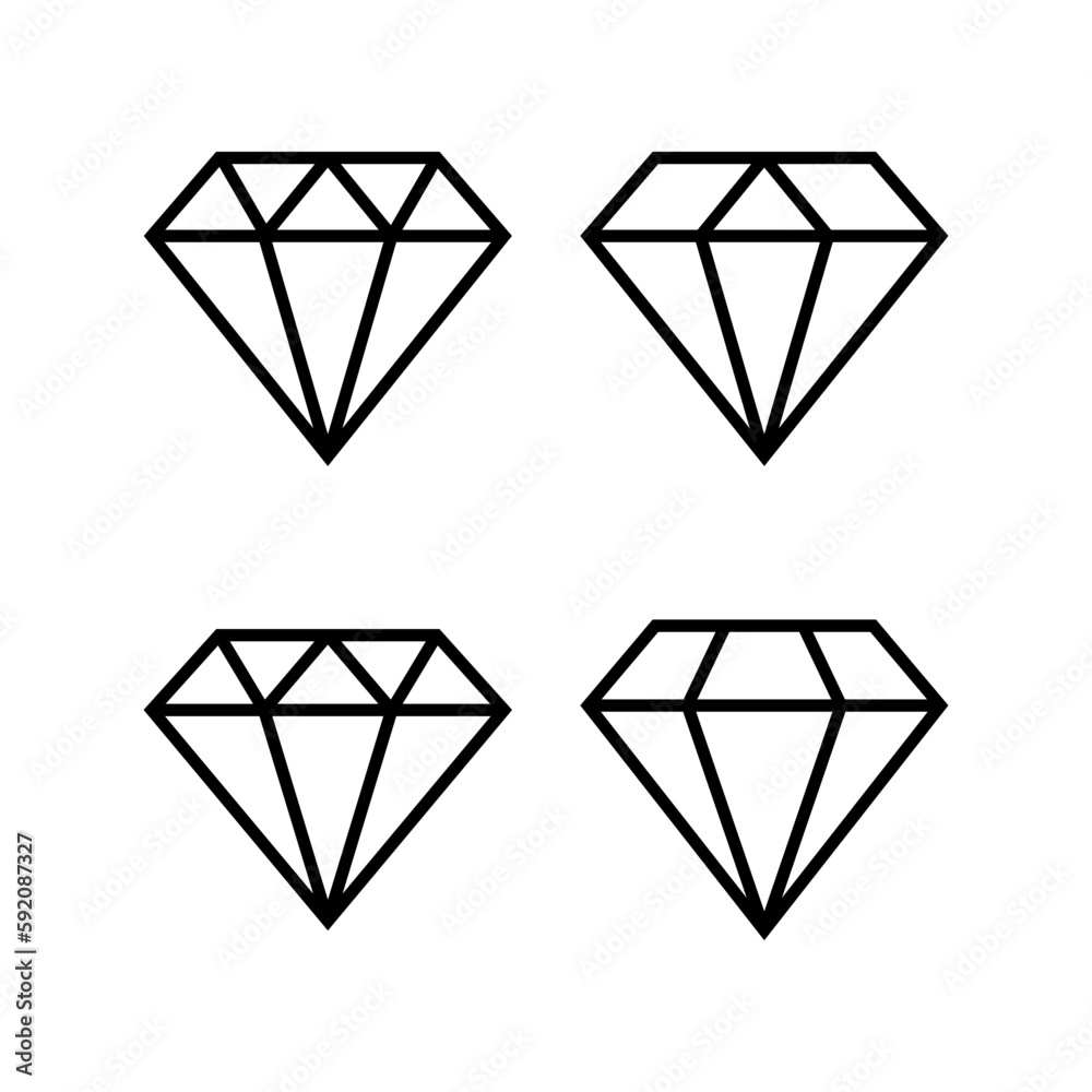 Diamond icon vector illustration. diamond gems sign and symbol Diamond icon vector illustration. diamond gems sign and symbol