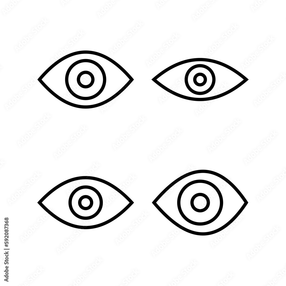 Eye icon vector illustration. Eye sign and symbol. Look and Vision icon. Eye icon vector illustration. Eye sign and symbol. Look and Vision icon.