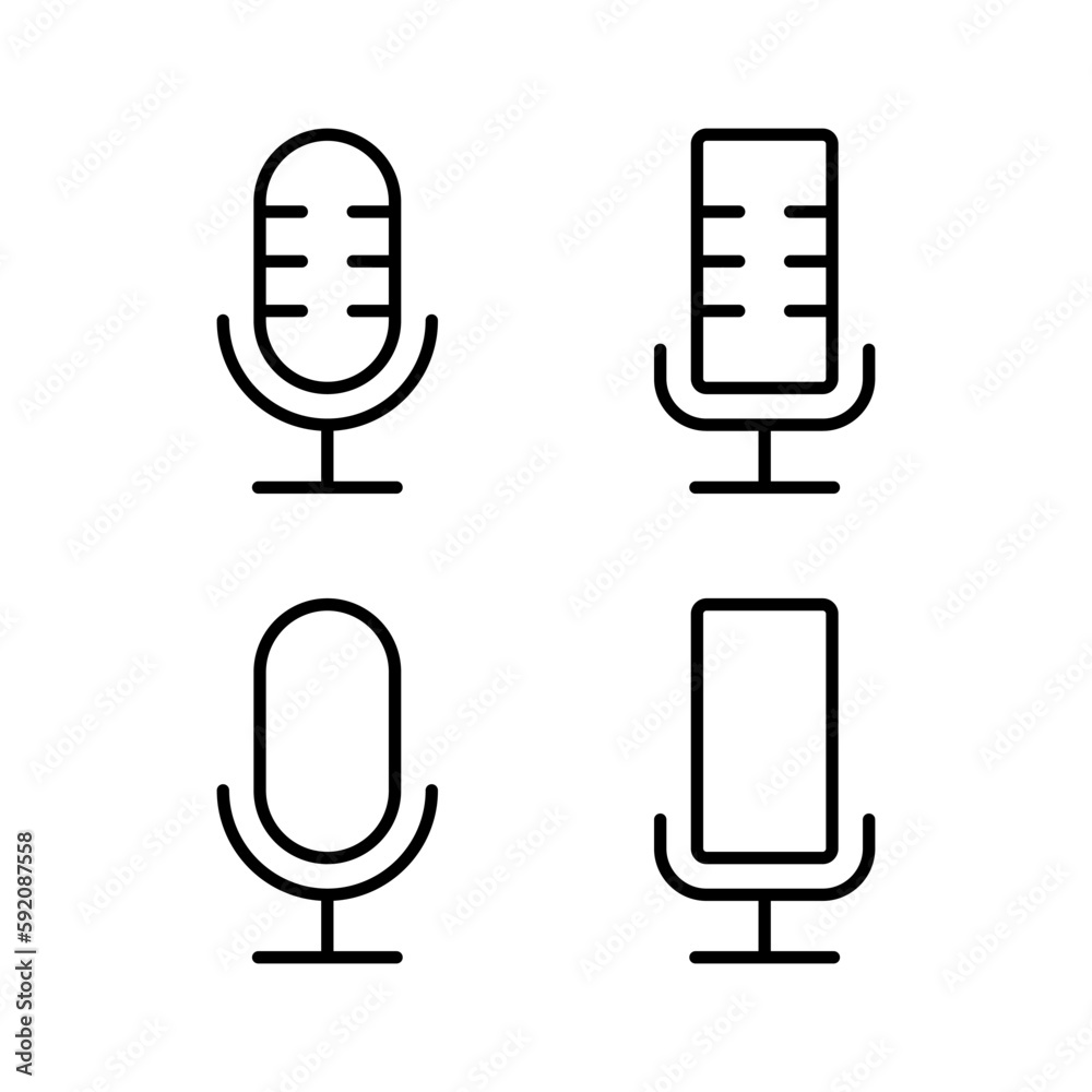 Microphone icon vector illustration. karaoke sign and symbol