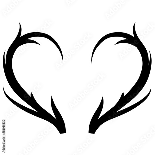 Antler  deer  illustration