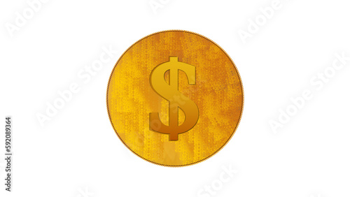 Gold dollar coin