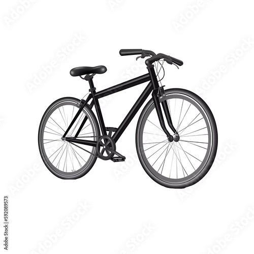 bicycle isolated on white, created with Generative AI Technology