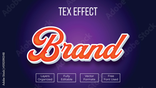 Brand text effect illustration vector