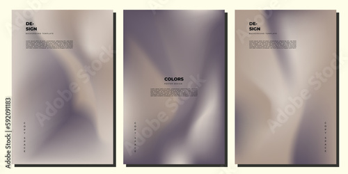 Earth tone gradient mesh background template copy space set for poster, banner, brochure, flyer, cover, pamphlet, or leaflet design