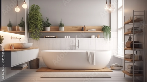 Bathroom interior design.generative ai