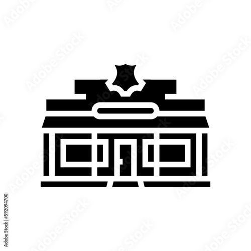saddlery store glyph icon vector illustration