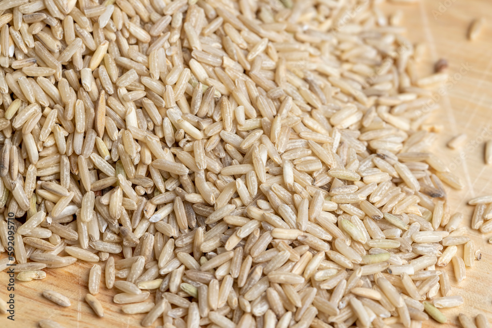Natural brown rice for cooking healthy food Natural brown rice for cooking healthy food