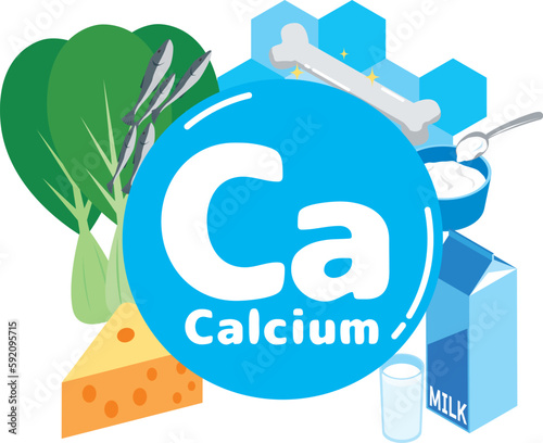 カルシウムを含む食材のイラスト