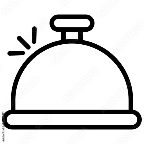 bell illustration icon design with outline