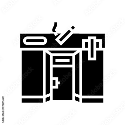tobacconist store glyph icon vector illustration photo