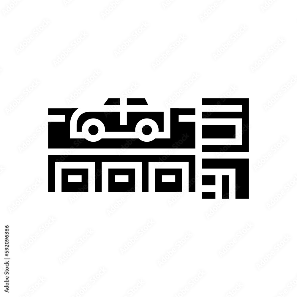 service station store glyph icon vector illustration service station store glyph icon vector illustration