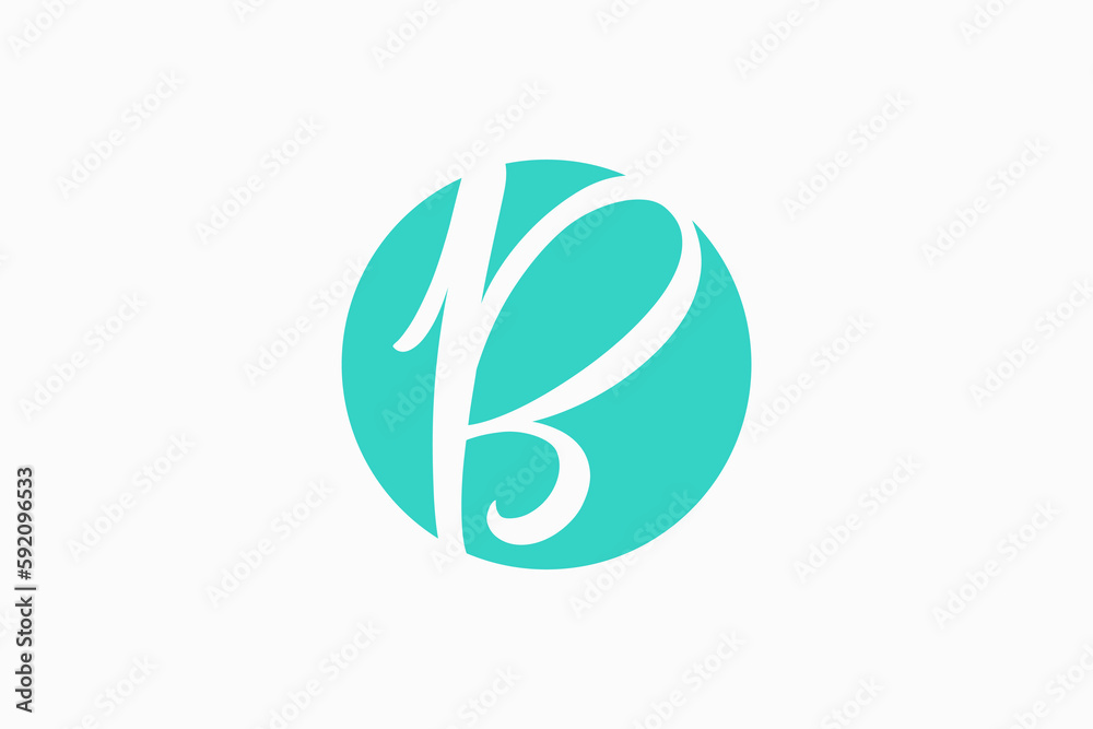 letter B script logo design vector letter B script logo design vector