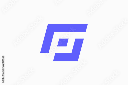 letter GP logo design vector