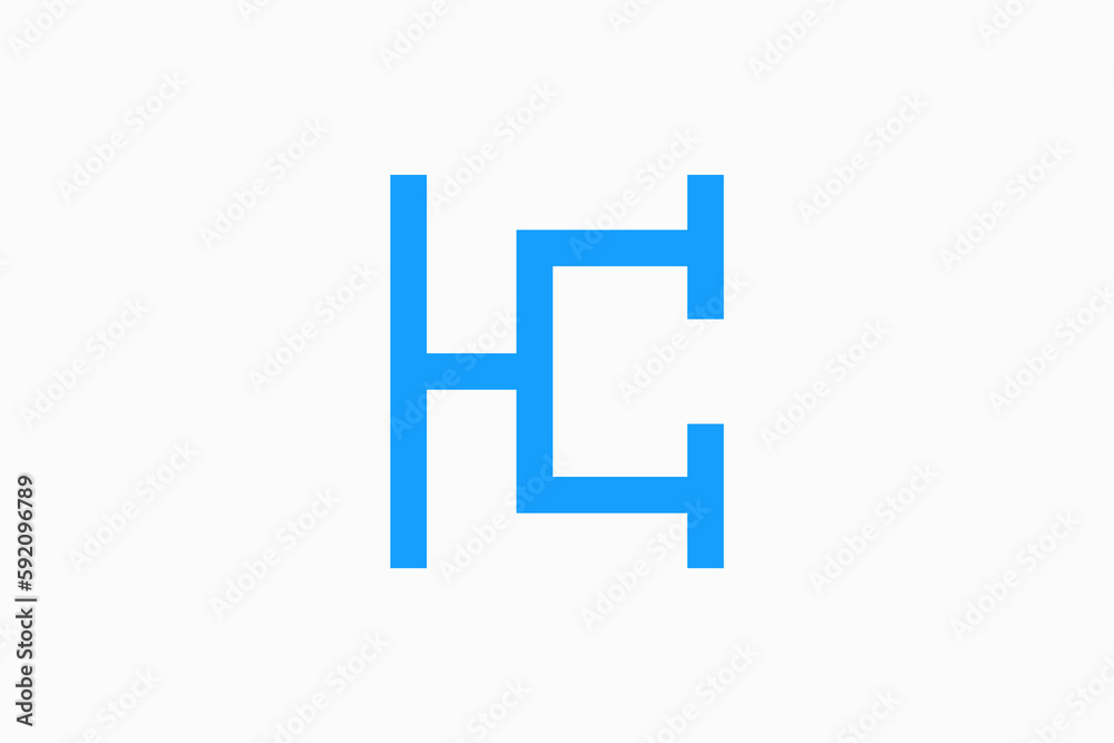 letter HC logo design vector letter HC logo design vector