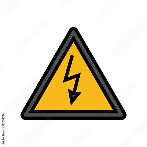 Free Download label electricity color icon vector illustration - GFXLoad