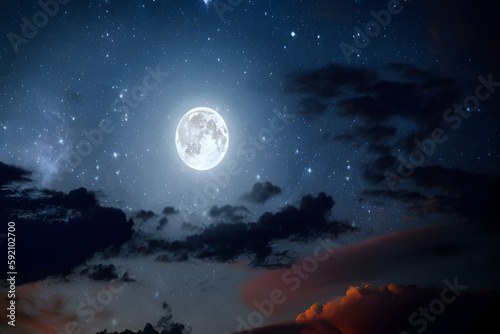 Enchanting Mystical Moon Scenes   High-Quality Lunar Images for Your Creative Design Projects © lfilipeArt