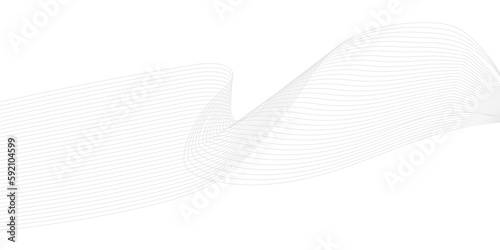 Abstract whtie wave lines pattern background. Wavy white and grey lines background. Abstract smooth element swoosh speed wave modern stream transparent background. photo