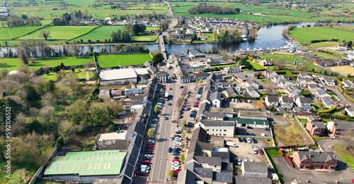 Aerial photo of Portglenone Village Co Antrim Northern Ireland