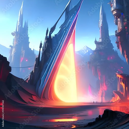 a time loop concept art style Med Concept art