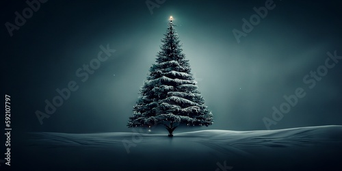 Christmas Tree beautiful colorful generative AI 