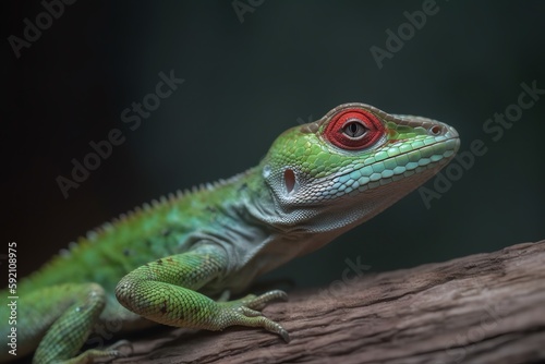 Close up photo of lizard, generative ai