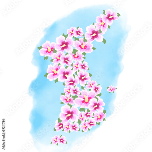 한국의 무궁화 지도 